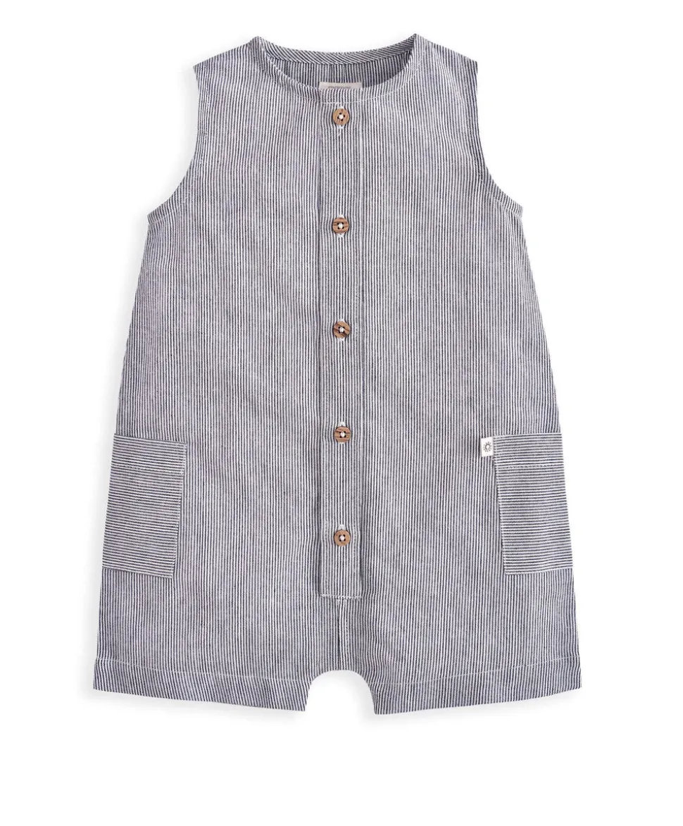 Stripe Shortie Romper & Hat