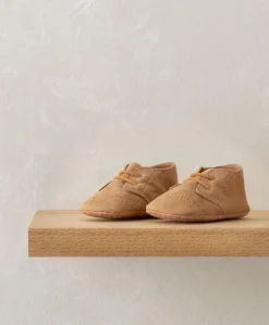 Suede Pram Shoes - Tan
