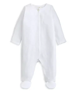 Textured Velour All In One - White