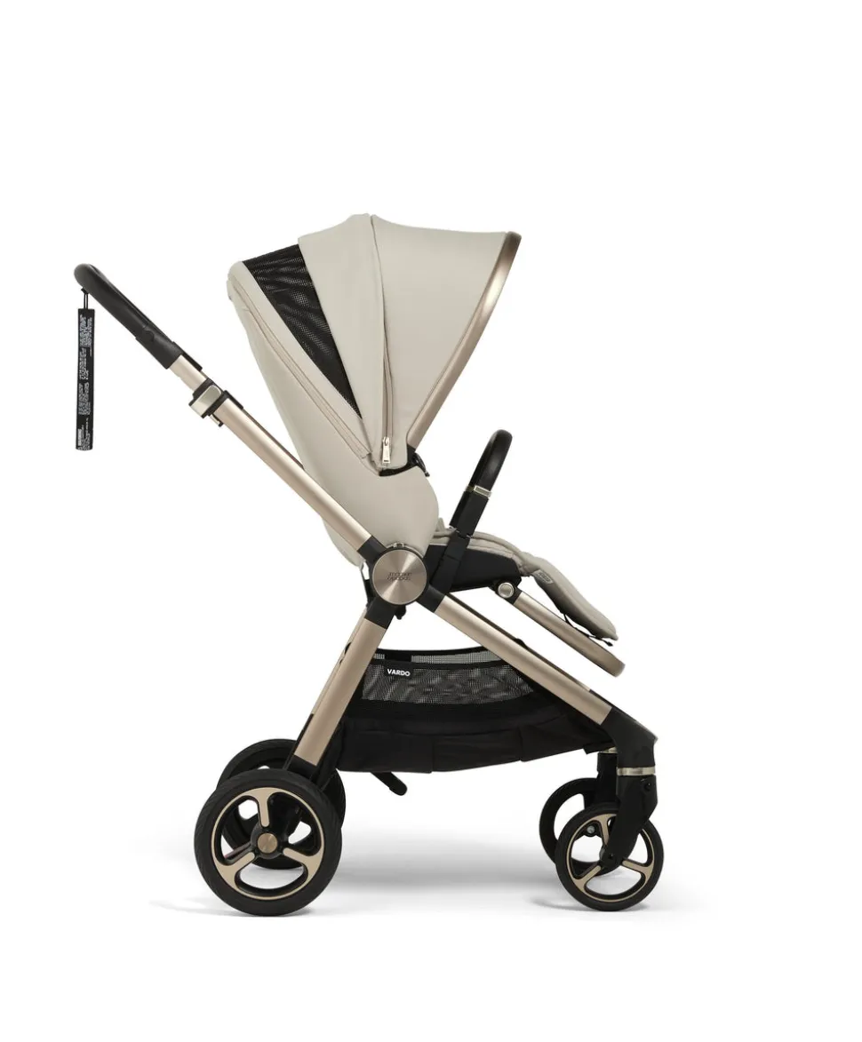Vardo Complete Pushchair Bundle with Cybex Cloud T+ i-Size Rotating Baby Car Seat & Base (9 Pieces) - Shell