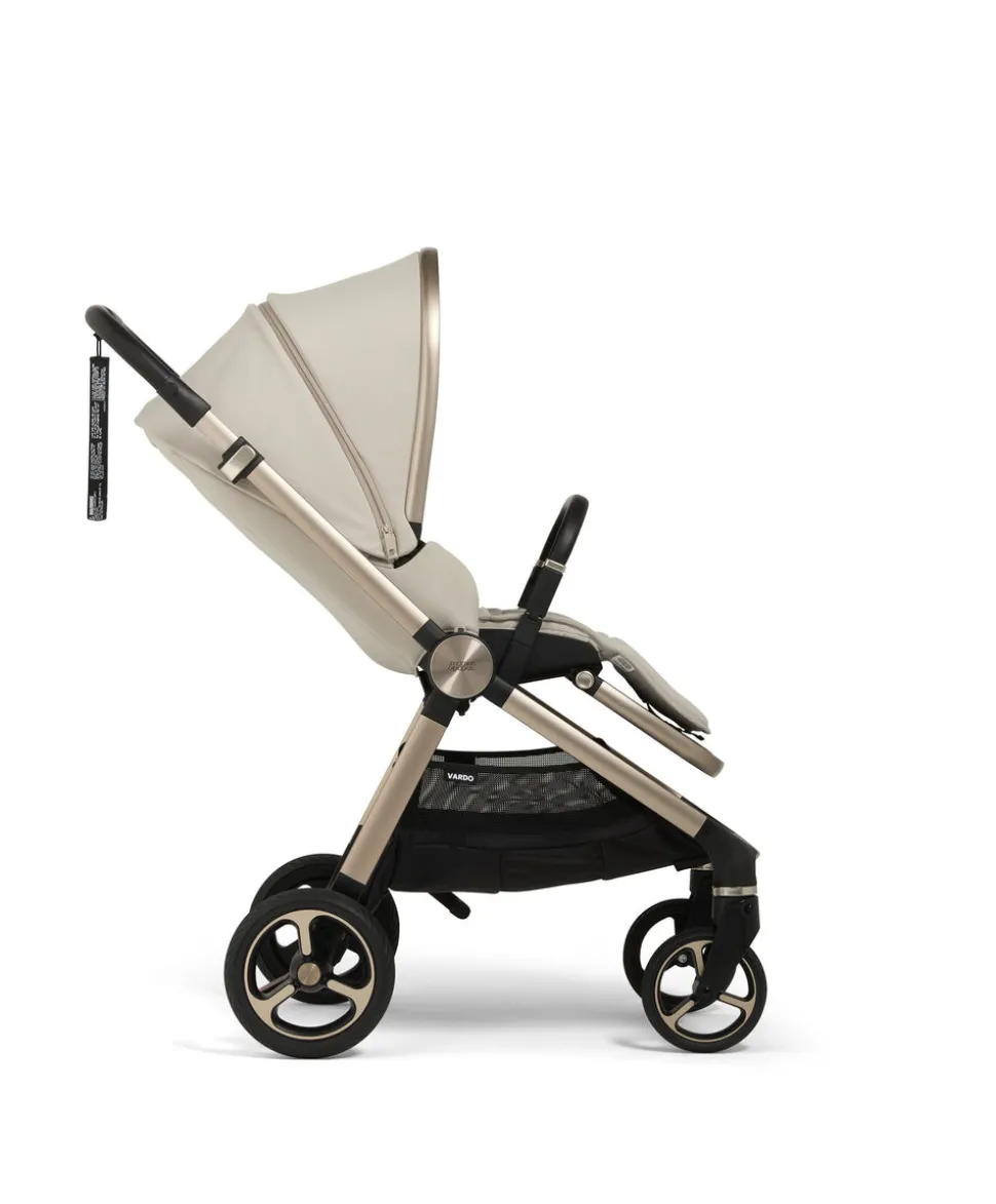 Vardo Complete Pushchair Bundle with Cybex Cloud T+ i-Size Rotating Baby Car Seat & Base (9 Pieces) - Shell