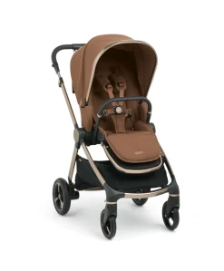 Vardo Complete Pushchair Bundle with Cybex Cloud T+ i-Size Rotating Baby Car Seat & Base (9 Pieces) - Nutmeg