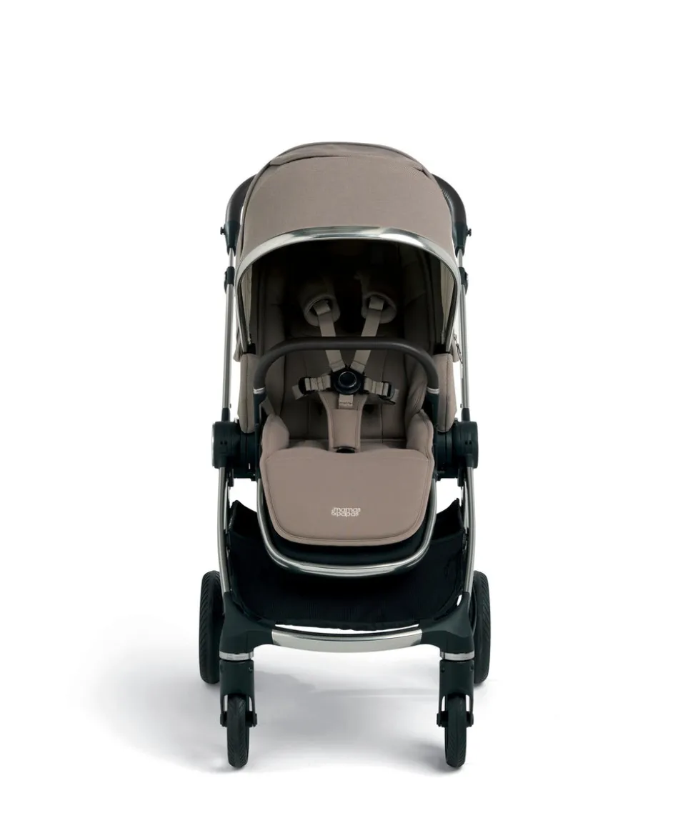 Vardo Complete Pushchair Bundle with Cybex Cloud T+ i-Size Rotating Baby Car Seat & Base (9 Pieces) - Heritage