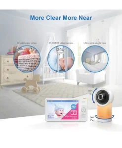 VTech RM7766HD 7inch Smart Pan & Tilt Baby Monitor & Camera Floorstand - White