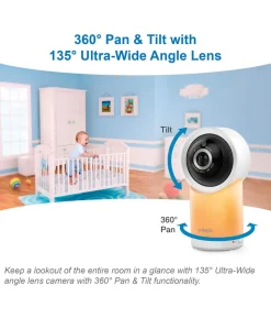 VTech RM5766HD Smart Video Baby Monitor & Camera Floorstand - White