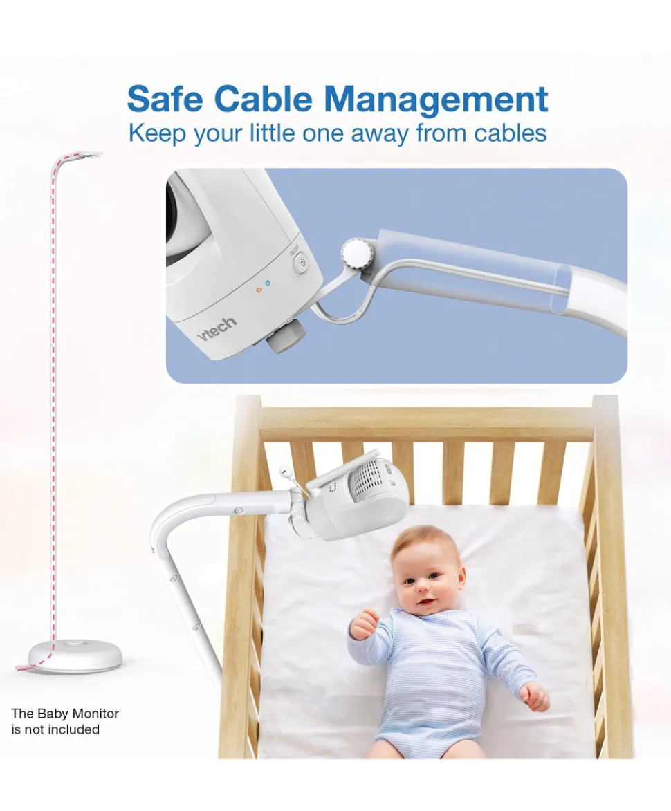 VTech RM5766HD Smart Video Baby Monitor & Camera Floorstand - White