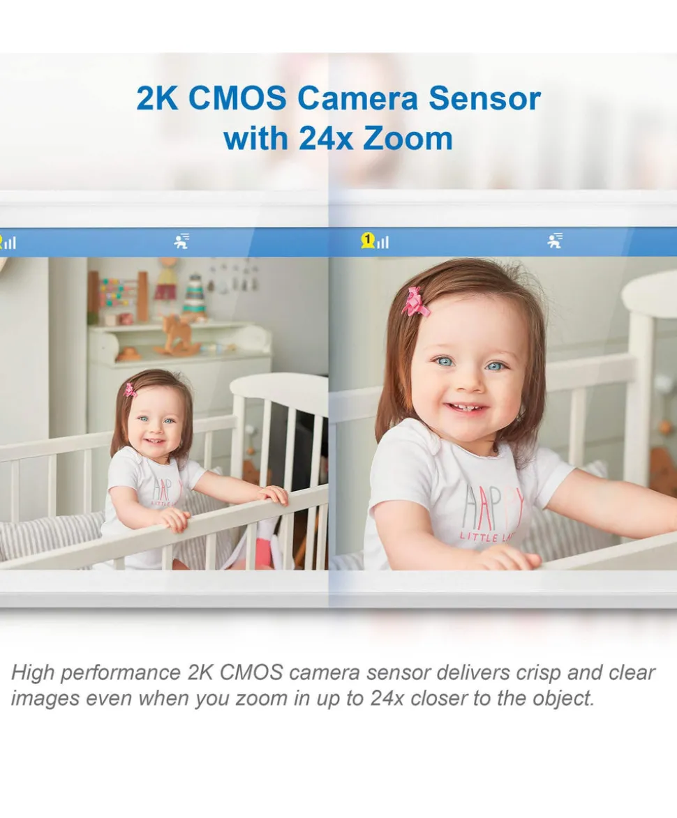 VTech RM5766HD Smart Video Baby Monitor & Camera Floorstand - White