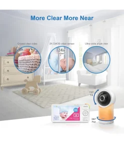 VTech RM5766HD Smart Video Baby Monitor & Camera Floorstand - White
