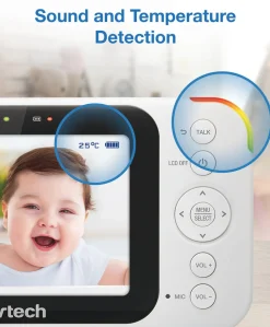 VTech RM4761 5inch Smart Wi-Fi 1080p Pan & Tilt Monitor - White