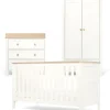Wedmore 3 Piece Cotbed Range with Dresser Changer & Wardrobe - White/Oak