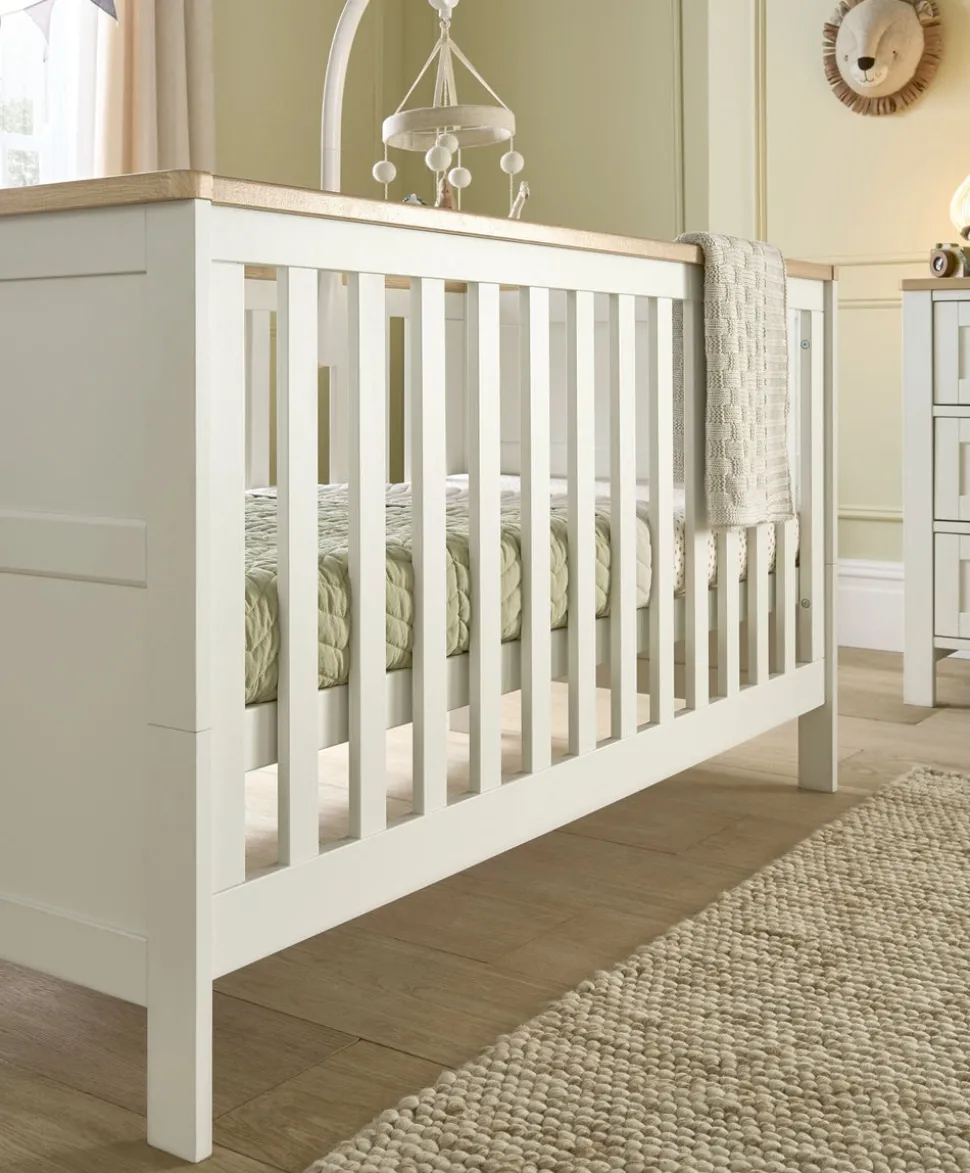 Wedmore 3 Piece Cotbed Range with Dresser Changer & Wardrobe - White/Oak