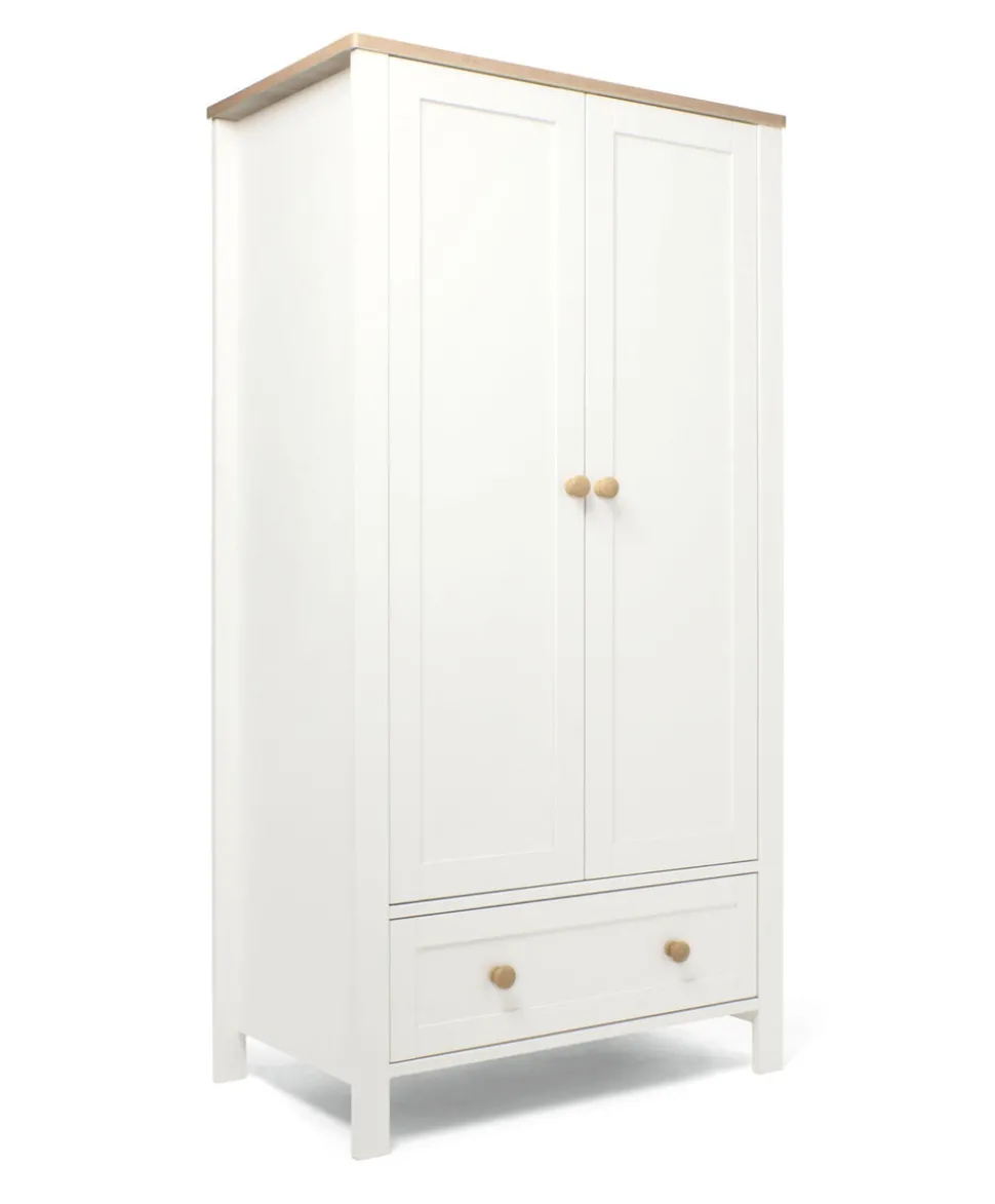 Wedmore 3 Piece Cotbed Range with Dresser Changer & Wardrobe - White/Oak