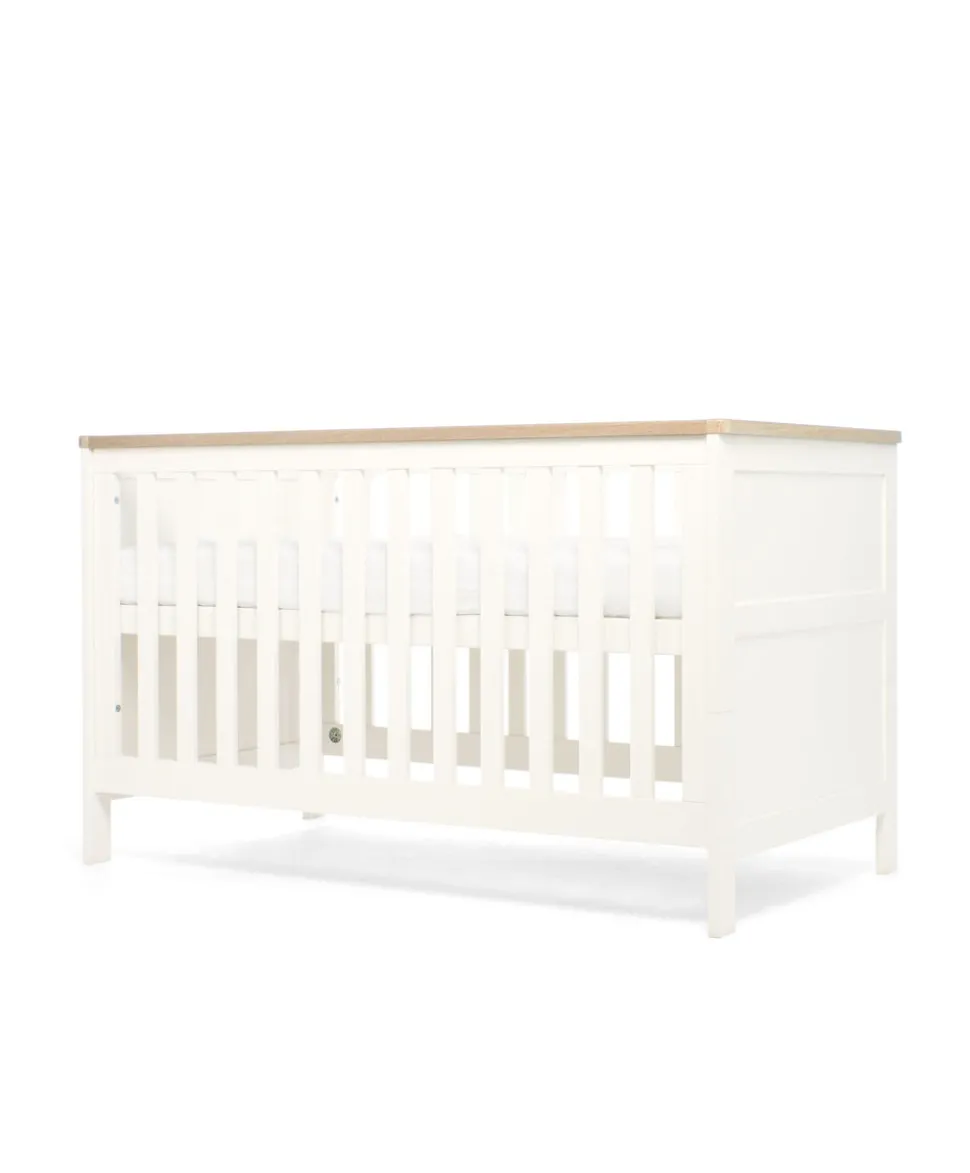 Wedmore 3 Piece Cotbed Range with Dresser Changer & Wardrobe - White/Oak