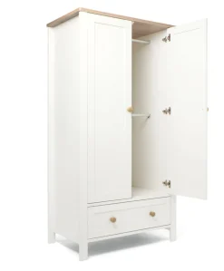 Wedmore 3 Piece Cotbed Range with Dresser Changer & Wardrobe - White/Oak