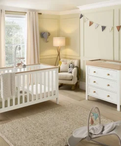 Wedmore 2 Piece Cotbed Set with Dresser Changer - White/Oak