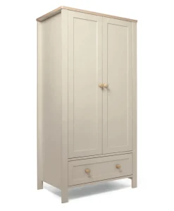 Wedmore 3 Piece Small Cotbed Range With Dresser Changer & Wardrobe - Cashmere/Oak
