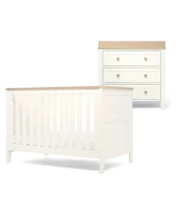 Wedmore 2 Piece Small Cotbed Set with Dresser Changer - White/Oak