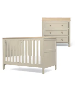 Wedmore Small Cotbed Set With Dresser Changer - Cashmere/Oak