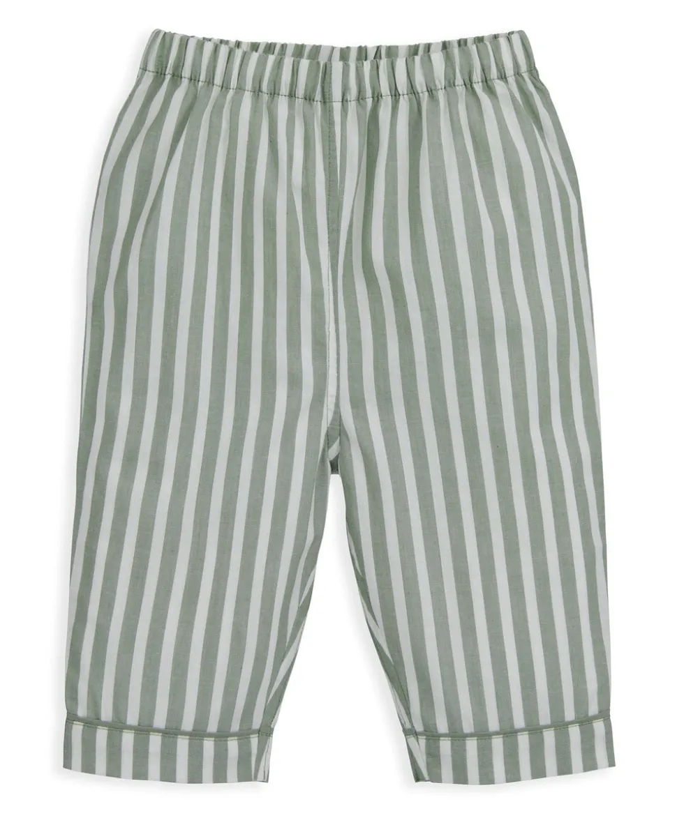 Woven Green Stripe Pyjamas