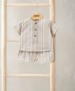 Woven Top & Shorts Outfit Set